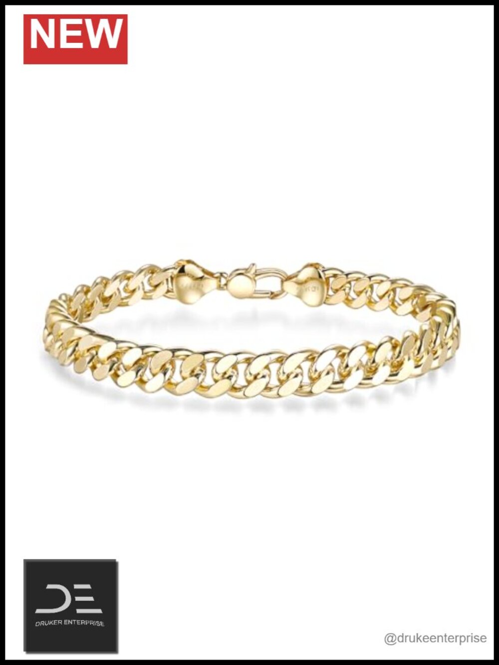 14K Gold Filled Cuban Link Bracelet 7.5" 8" 8.5" Diamond-Cut Chain